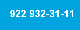 922 932-31-11 922 932-31-11